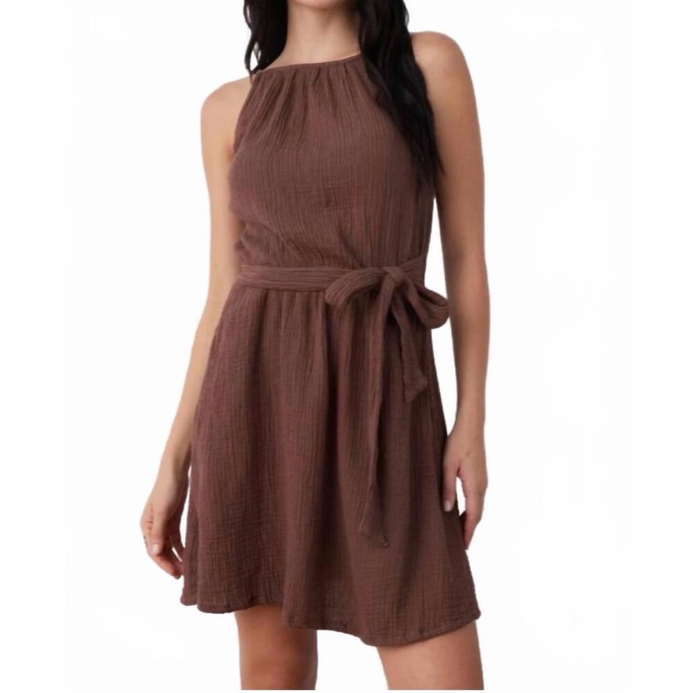 NWT Bella Dahl smocked waist mini dress in Java Size Medium